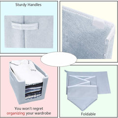 Cloth Organizer - Non Woven Foldable Cloth Organizer ( Pack of 3) Robykart