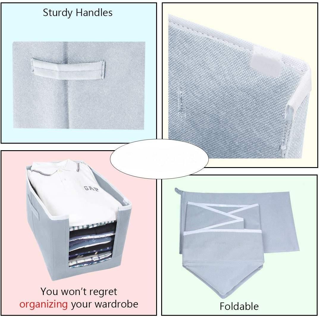 Cloth Organizer - Non Woven Foldable Cloth Organizer ( Pack of 3) Robykart