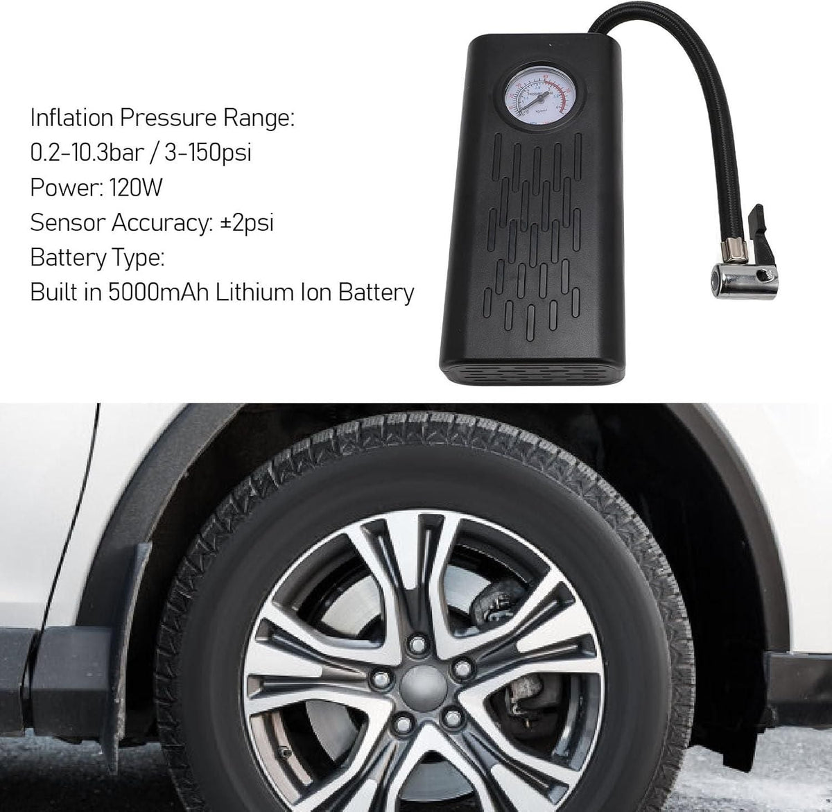 Portable Air Compressor Tire Inflator Robykart