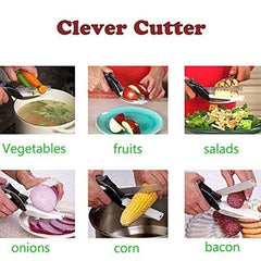 Clever Cutter - 2 in 1 Kitchen Knife / Cleaver Cutters Robykart