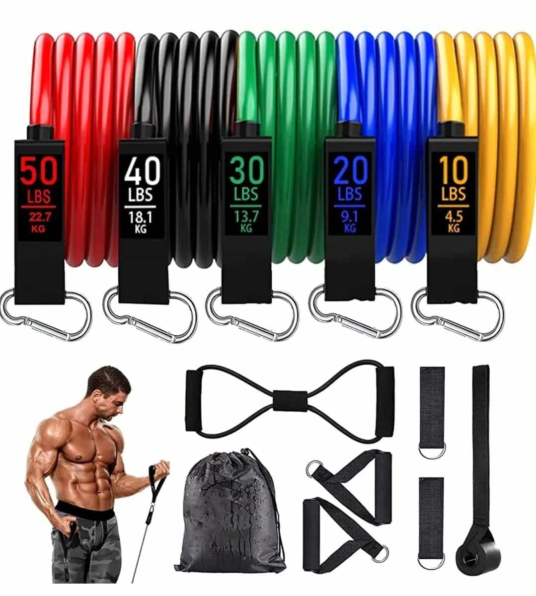 Resistance Band Set for Heavy Workout Robykart