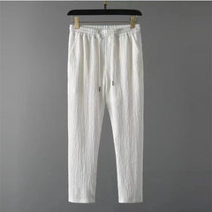 Men's Crinkled Co-Ord Set White Robykart