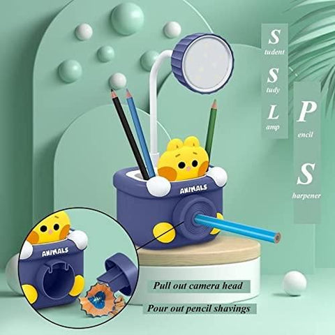Table Lamp - Desk Lamp with Pen Holder & Sharpener zrr55d-fr