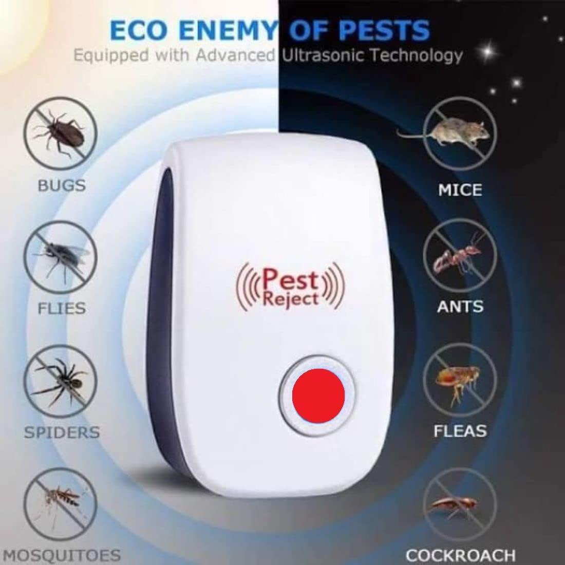Ultrasonic Pest Repeller for Mosquito, Cockroaches, etc (Pack of 2) Robykart