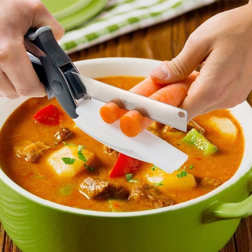 Clever Cutter - 2 in 1 Kitchen Knife / Cleaver Cutters Robykart