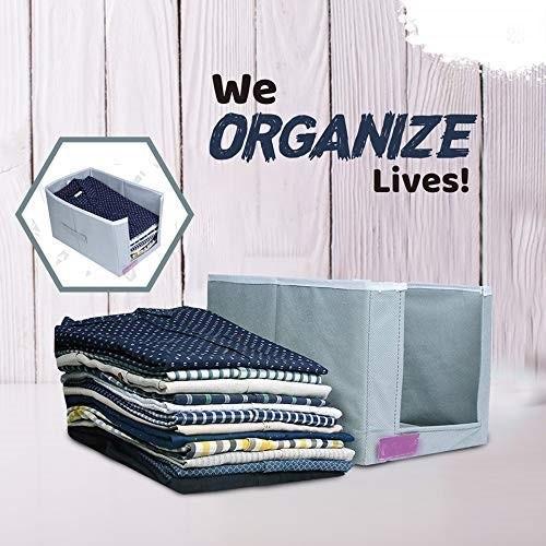 Cloth Organizer - Non Woven Foldable Cloth Organizer ( Pack of 3) Robykart