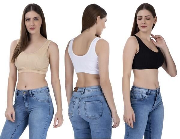 Womens Multicolor Air Bra (Pack of 3) Robykart