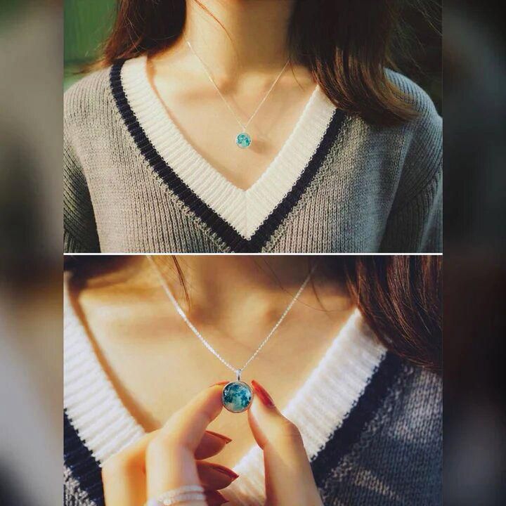 New Glowing Moon Necklace Robykart